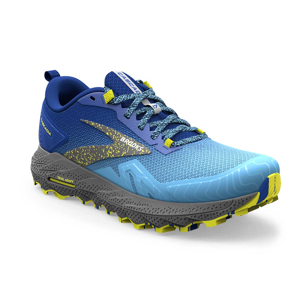 Men's Cascadia 17 Trail Running Shoe - Blue/Surf the Web/Sulphur - Regular (D)