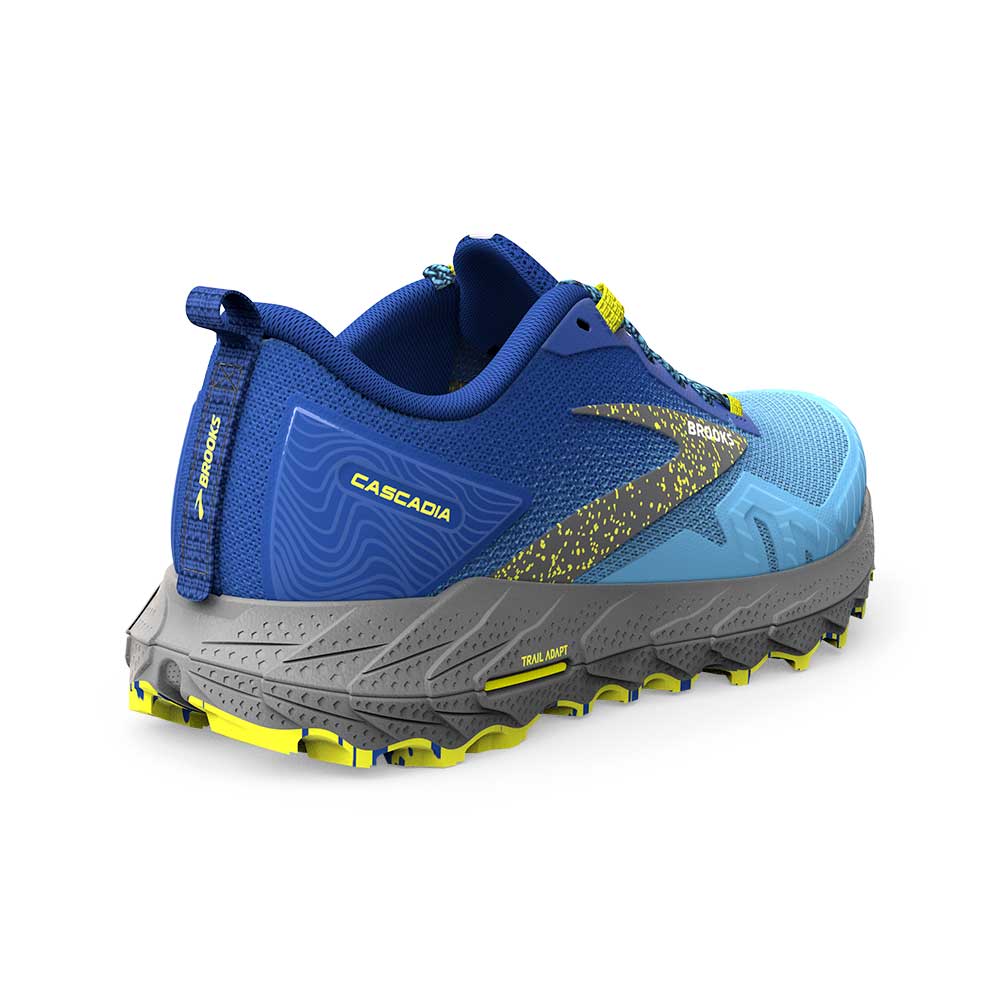 Men's Cascadia 17 Trail Running Shoe - Blue/Surf the Web/Sulphur - Regular (D)