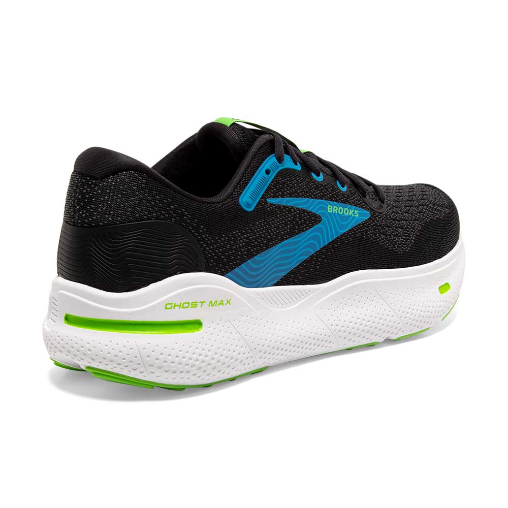 Men's Ghost Max Running Shoe- Black/Atomic Blue/Jasmine- Regular (D)