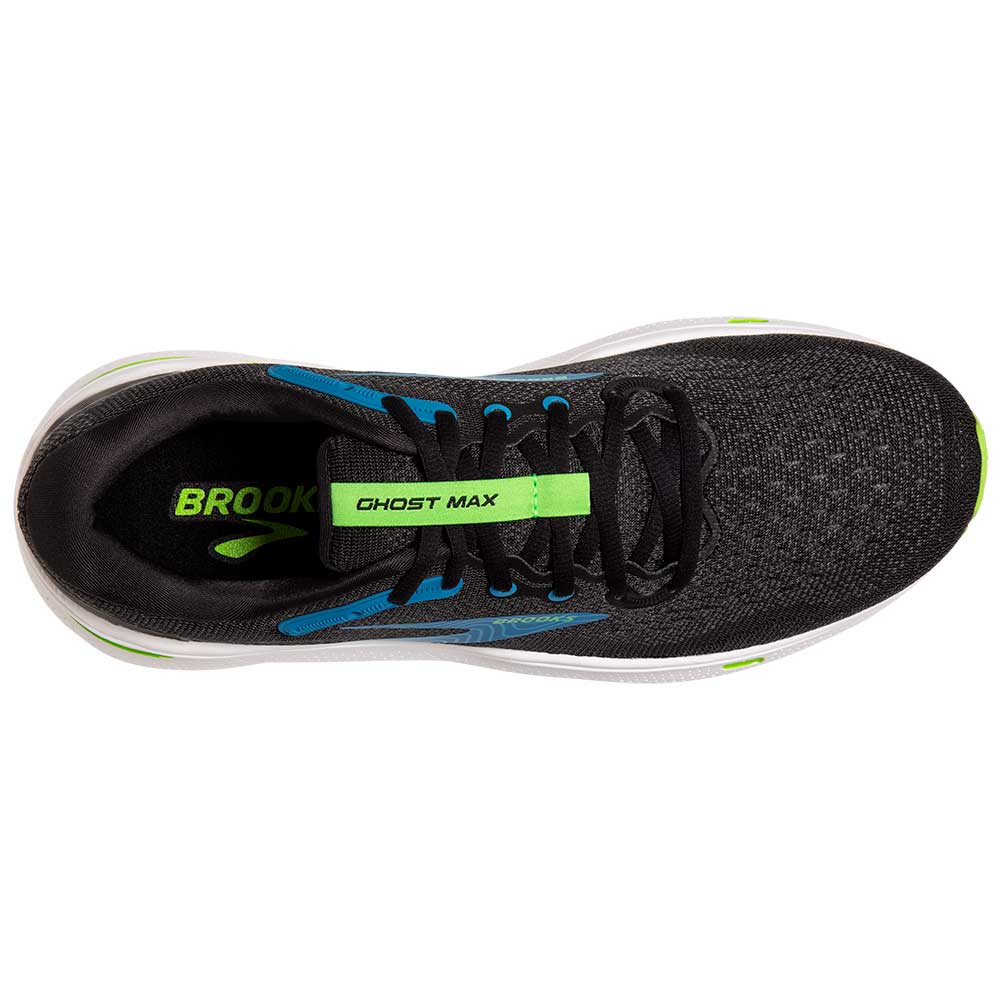 Men's Ghost Max Running Shoe- Black/Atomic Blue/Jasmine- Regular (D)