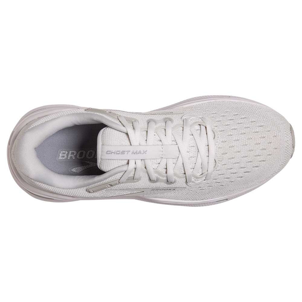 Men's Ghost Max Running Shoe - White/Oyster/Metallic Silver - Regular (D)