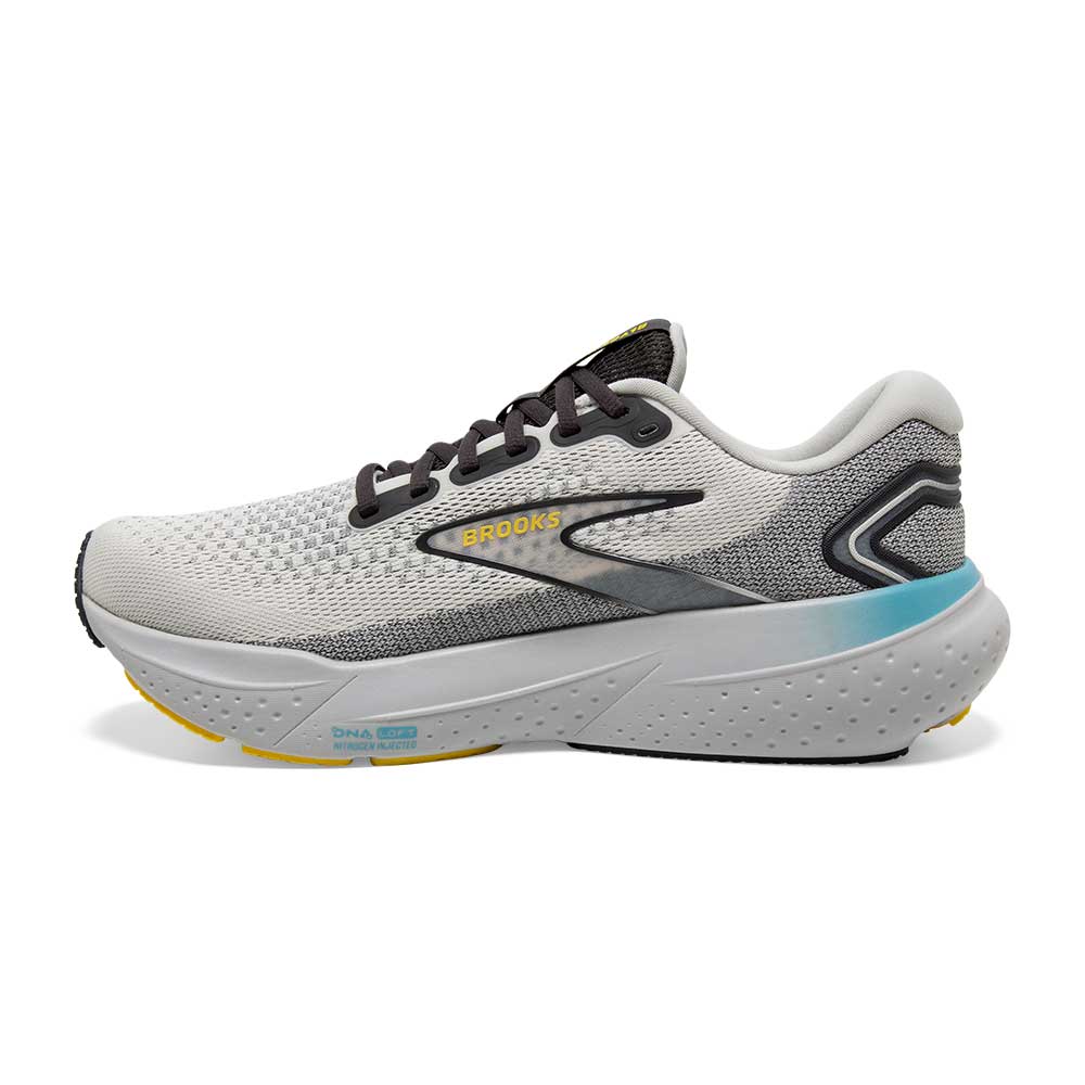 Men's Glycerin 21 Running Shoe - Coconut/Forged Iron/Yellow - Wide (2E)
