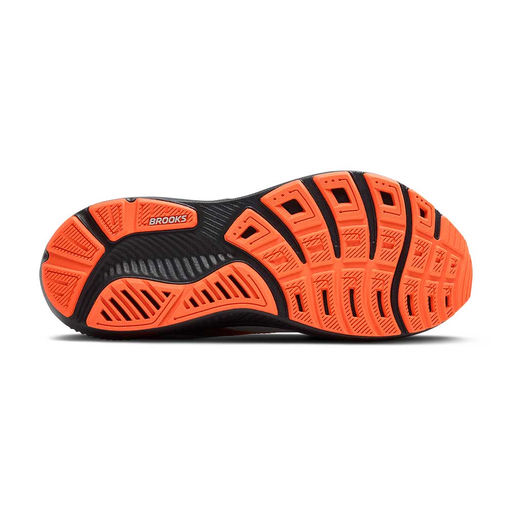 Men's Ghost 17 Running Shoe - Oyster Mushroom/Orange/Ebony - Extra Wide (4E)
