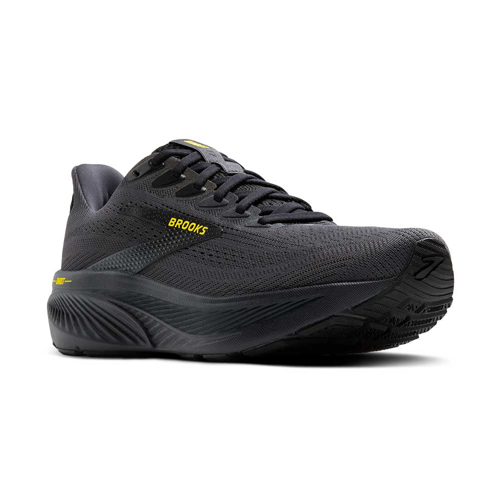 Men's Ghost 17 Running Shoe - Ebony/Black/Yellow - Regular (D)