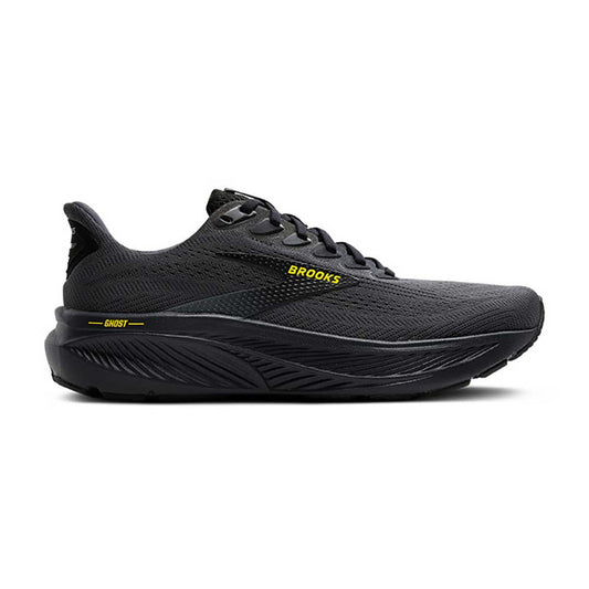 Men's Ghost 17 Running Shoe - Ebony/Black/Yellow - Wide (2E)