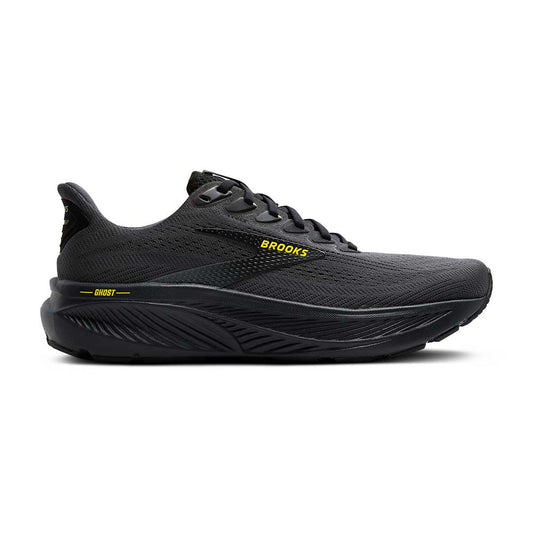 Men's Ghost 17 Running Shoe - Ebony/Black/Yellow - Regular (D)