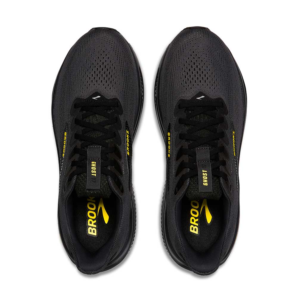 Men's Ghost 17 Running Shoe - Ebony/Black/Yellow - Regular (D)