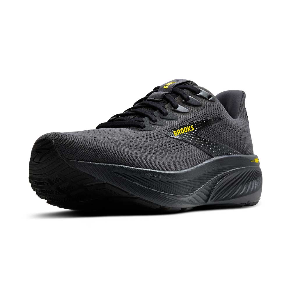 Men's Ghost 17 Running Shoe - Ebony/Black/Yellow - Regular (D)