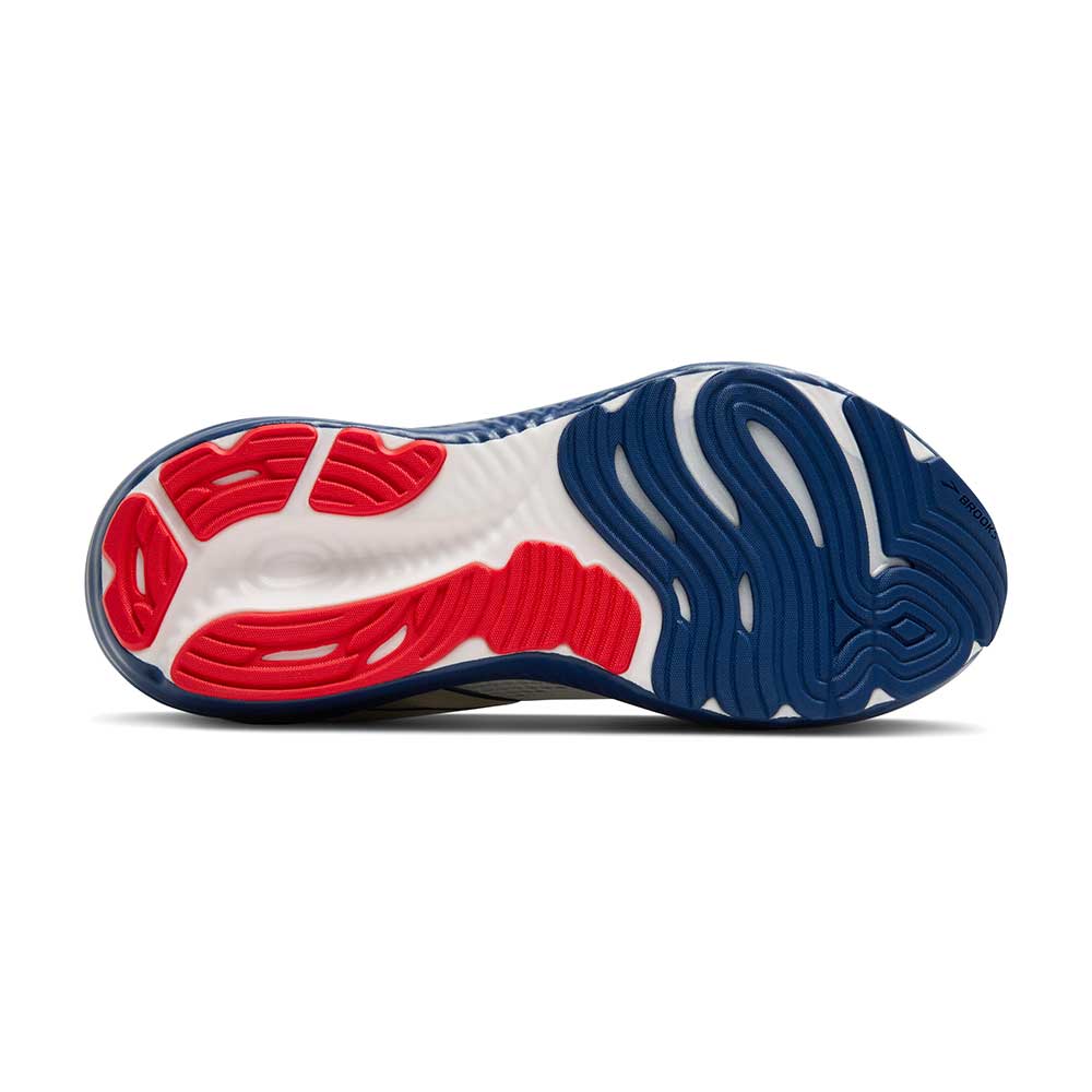 Men's Glycerin 22 Running Shoe - Gray/Navy Peony/Fiery Red - Regular (D)