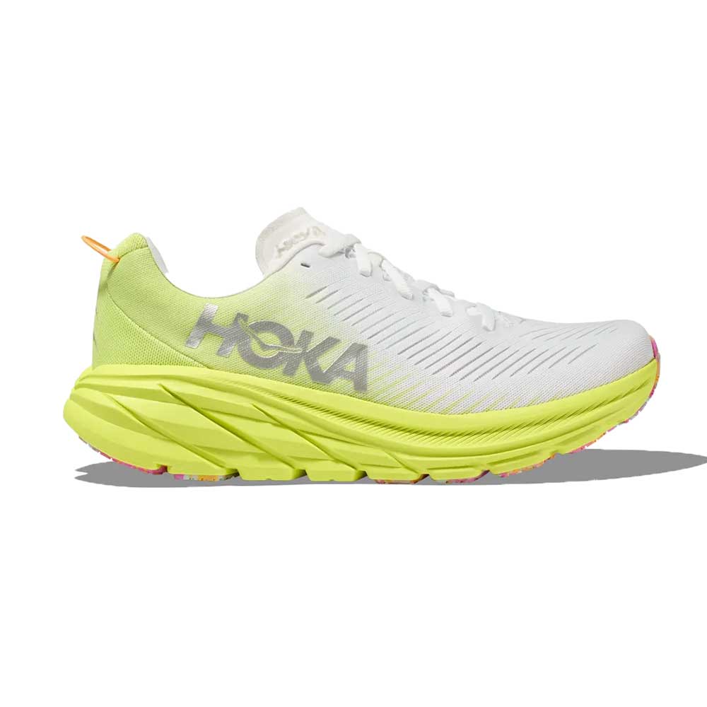 Women's Rincon 3 Running Shoe - White/Citrus Glow - Regular (B)