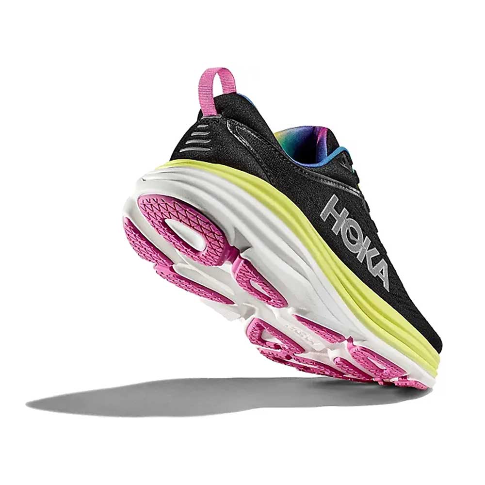 Men's Bondi 8 Running Shoe - Black/Citrus Glow - Regular (D)