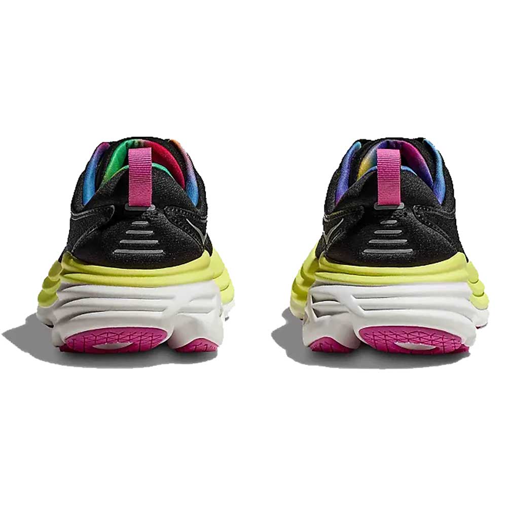 Men's Bondi 8 Running Shoe - Black/Citrus Glow - Regular (D)