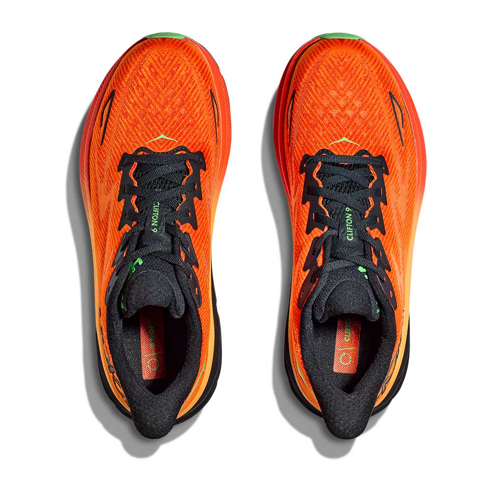 Men's Clifton 9 Running Shoe - Flame/Vibrant Orange - Regular (D)
