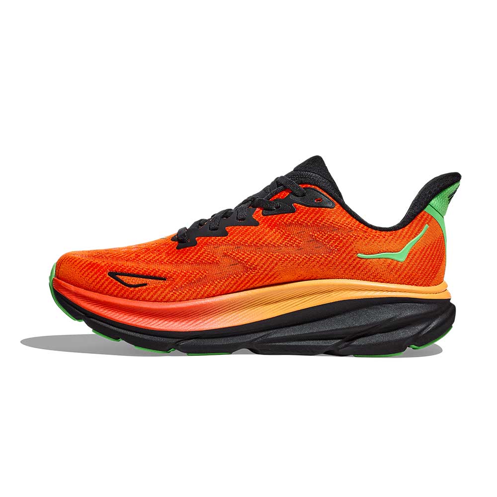Men's Clifton 9 Running Shoe - Flame/Vibrant Orange - Regular (D)