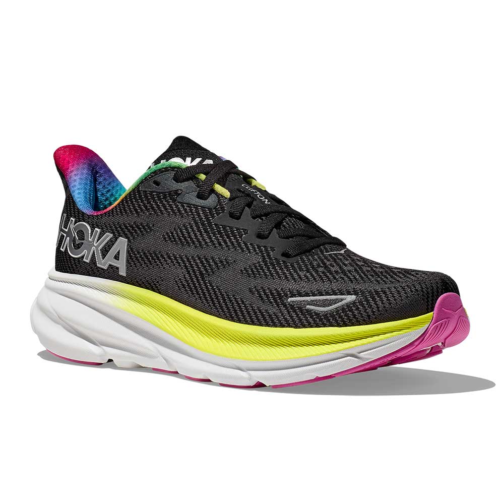 Women's Clifton 9 Running Shoe - Black/All Aboard - Regular (B)
