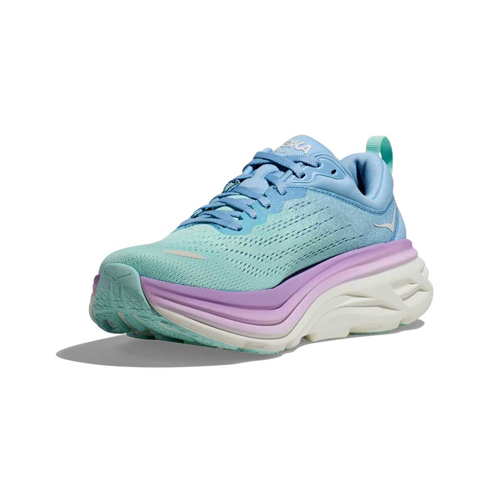 Women's Bondi 8 Running Shoe - Airy Blue/Sunlit Ocean - Regular (B)