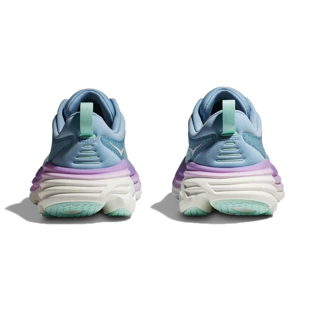 Women's Bondi 8 Running Shoe - Airy Blue/Sunlit Ocean - Regular (B)