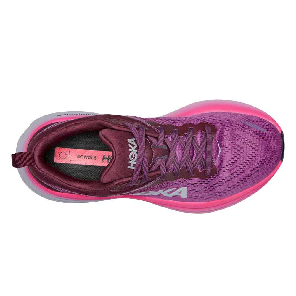 Women's Bondi 8 Running Shoe - Beautyberry/Grape Wine - Regular (B)