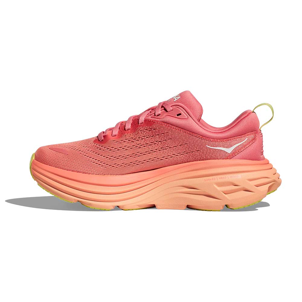 Women's Bondi 8 Running Shoe - Coral/Papaya - Regular (B)