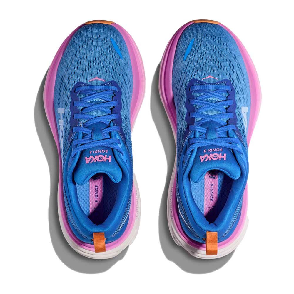 Women's Bondi 8 Running Shoe - Coastal Sky/All Aboard - Wide (D)