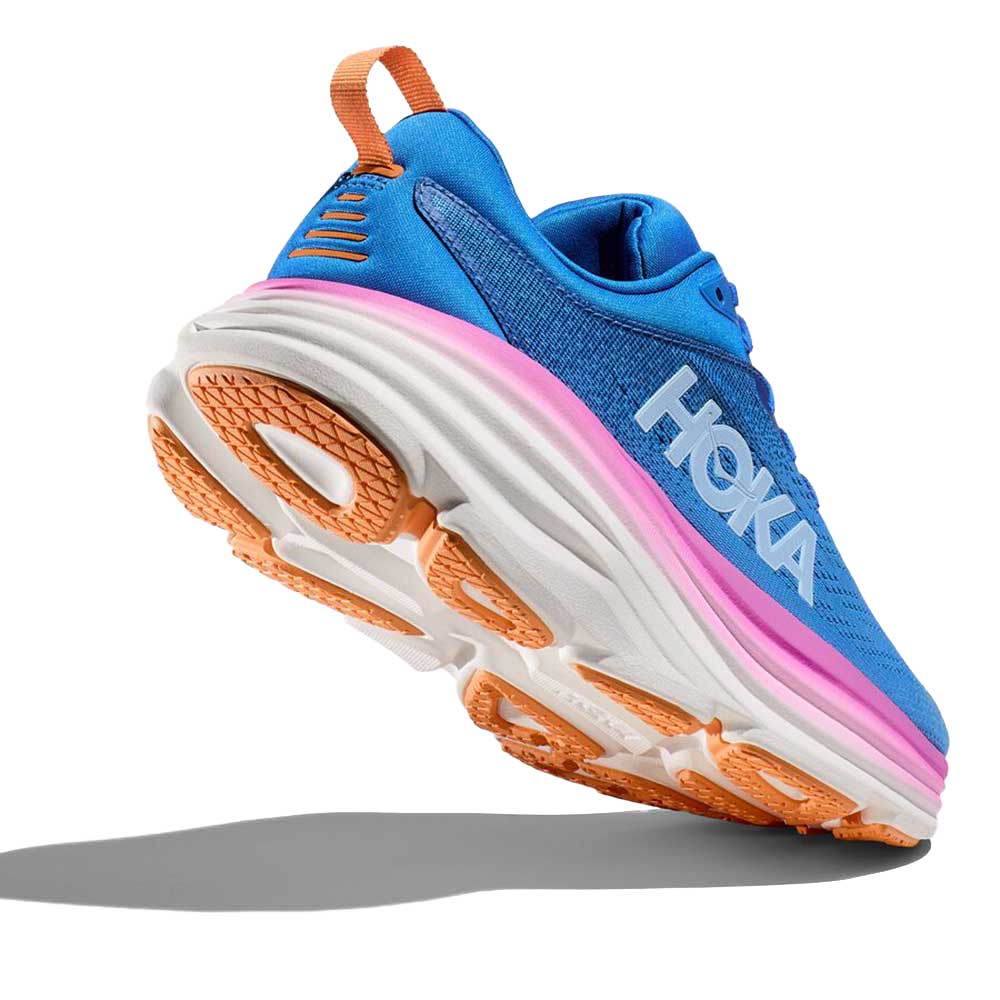 Women's Bondi 8 Running Shoe - Coastal Sky/All Aboard - Wide (D)