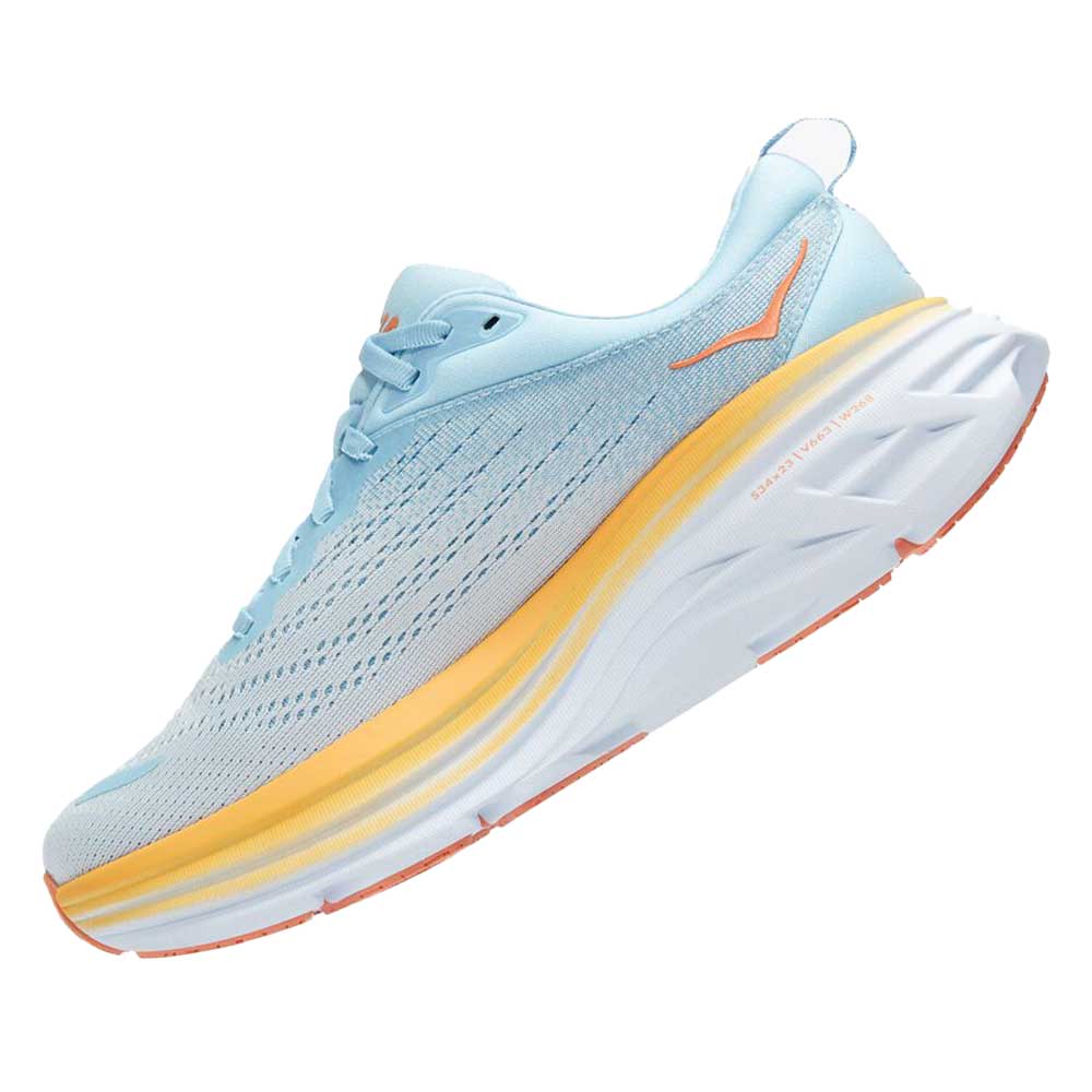 Women's Bondi 8 Running Shoe- Summer Song/Country Air- Regular (B)