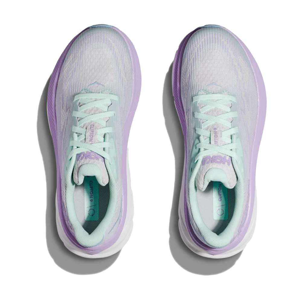 Youth Clifton 9 Running Shoe - Sunlit Ocean/Lilac Mist - Regular (D)