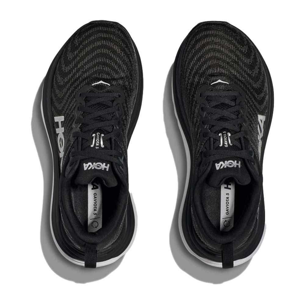 Women's Gaviota 5 Running Shoe - Black/White - Wide (D)