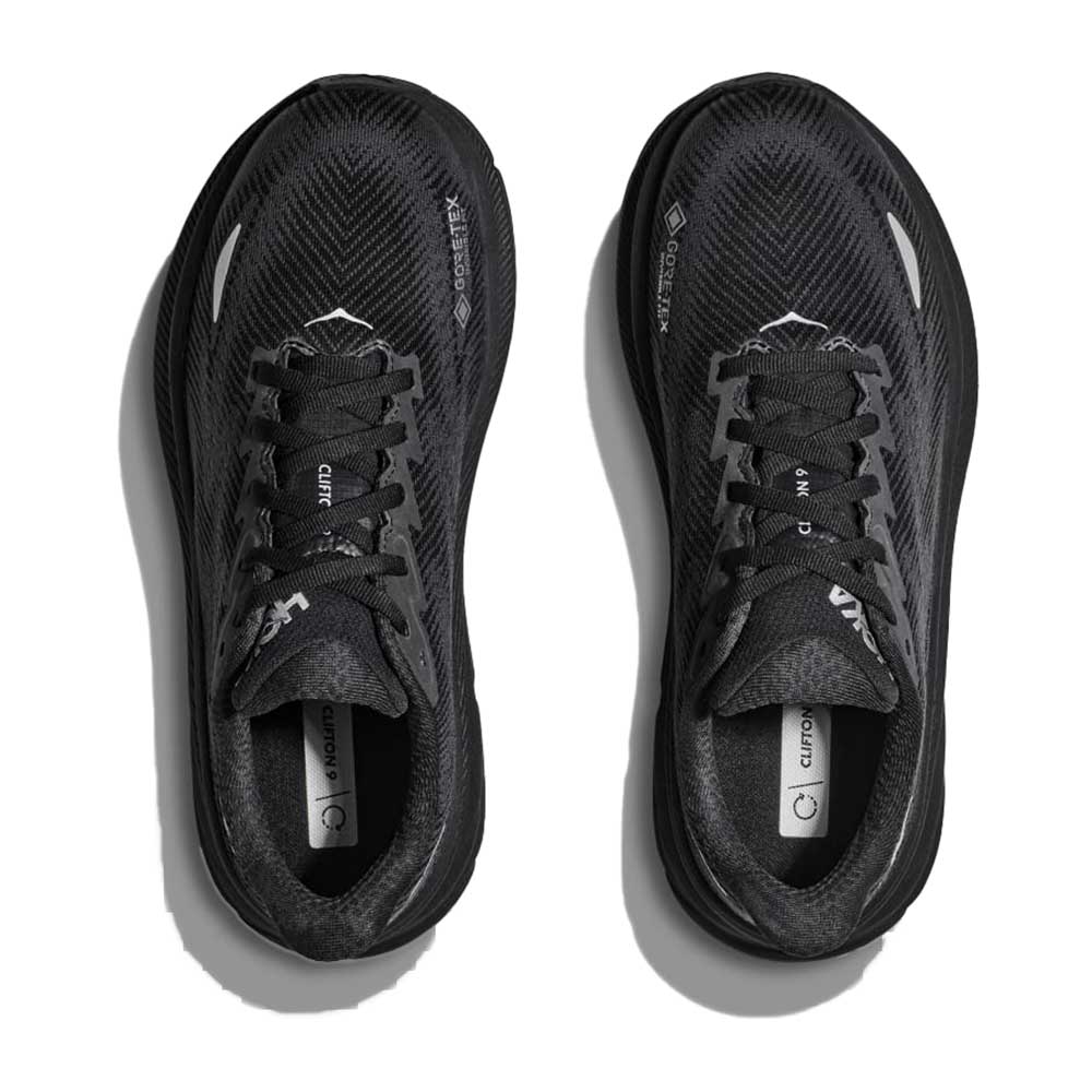 Men's Clifton 9 GTX Running Shoe - Black/Black - Regular (D)
