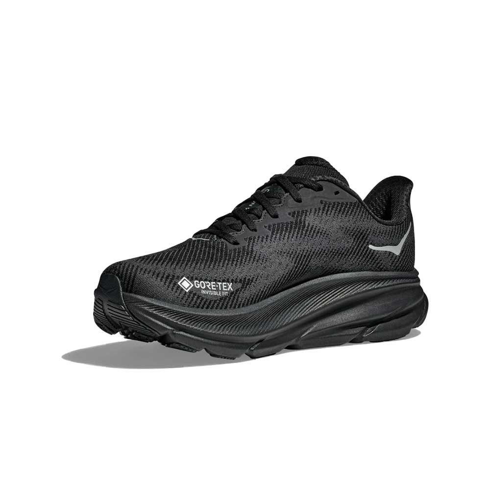 Men's Clifton 9 GTX Running Shoe - Black/Black - Regular (D)