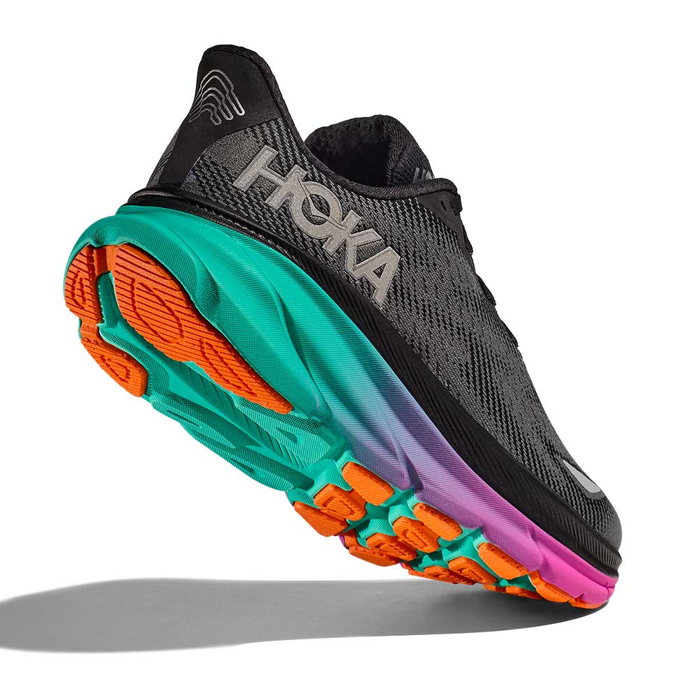 Men's Clifton 9 GTX Running Shoe - Black/Electric Aqua - Regular (D)