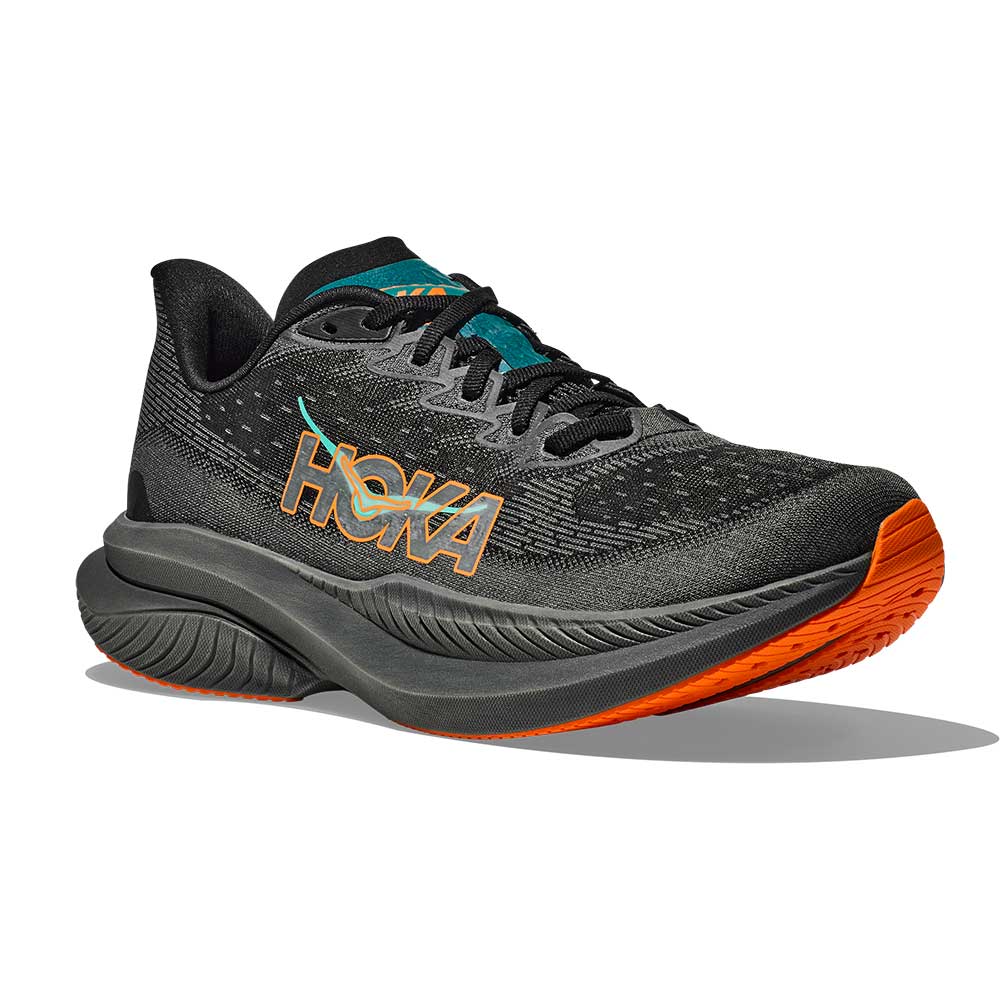 Men's Mach 6 Running Shoe - Black/Electric Tangerine - Regular (D)