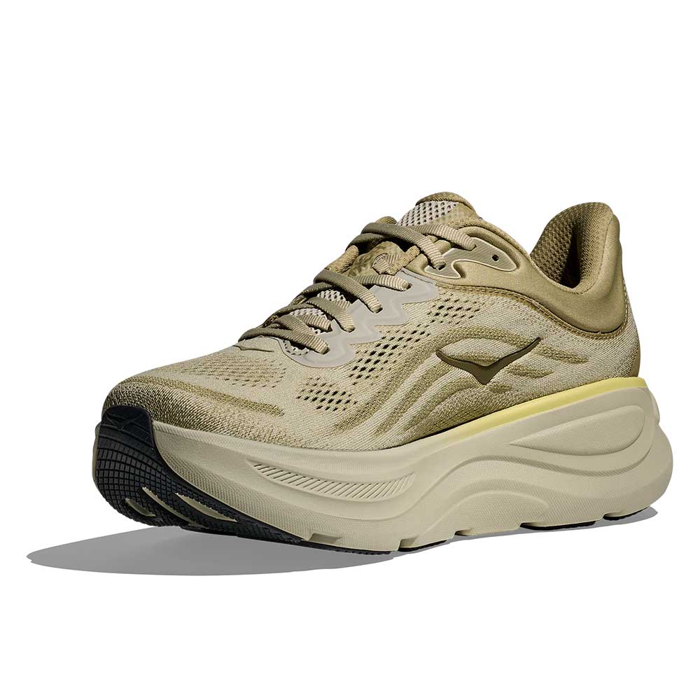Men's Bondi 9 Running Shoe - Grassland/Oyster Mushroom - Regular (D)