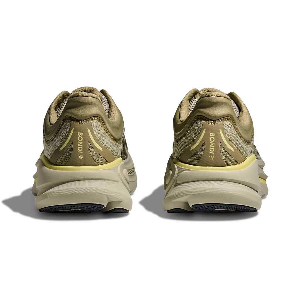 Men's Bondi 9 Running Shoe - Grassland/Oyster Mushroom - Regular (D)