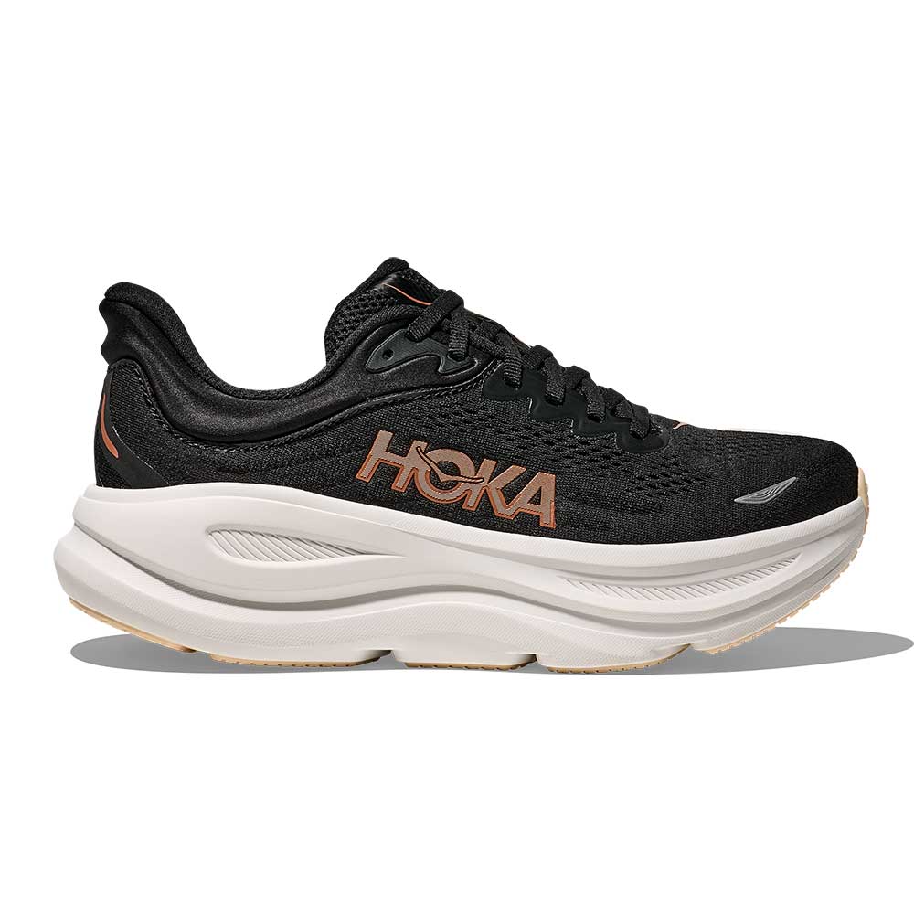 Women's Bondi 9 Running Shoe - Black/Rose Gold - Regular (B)