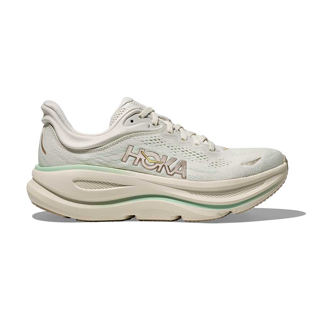Women's Bondi 9 Running Shoe - Truffle Salt/Sea Glass - Wide (D)