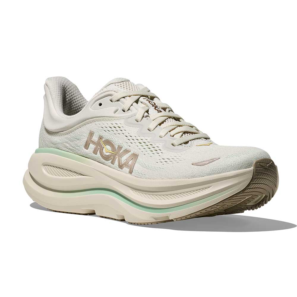 Women's Bondi 9 Running Shoe - Truffle Salt/Sea Glass - Wide (D)
