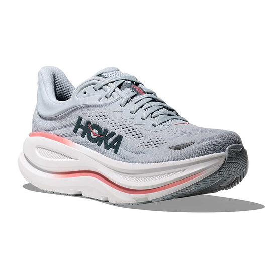 Women's Bondi 9 Running Shoe - Mineral Blue/Washed Blue - Wide (D)