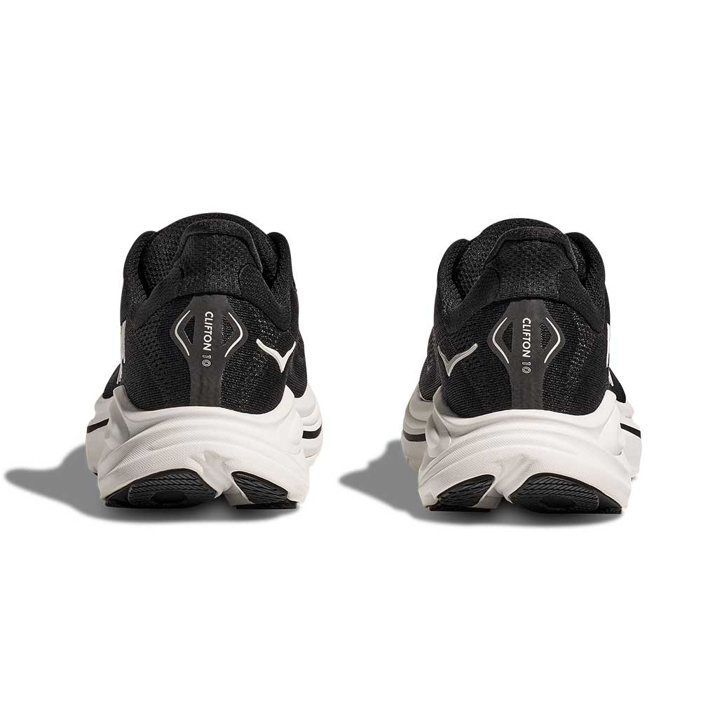 Men's Clifton 10 Running Shoe - Black/White - Wide (2E)