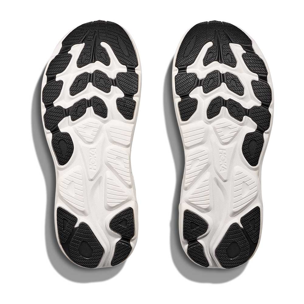 Men's Clifton 10 Running Shoe - Black/White - Wide (2E)