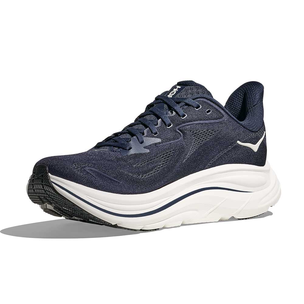 Men's Clifton 10 Running Shoe - Navy/White - Wide (2E)