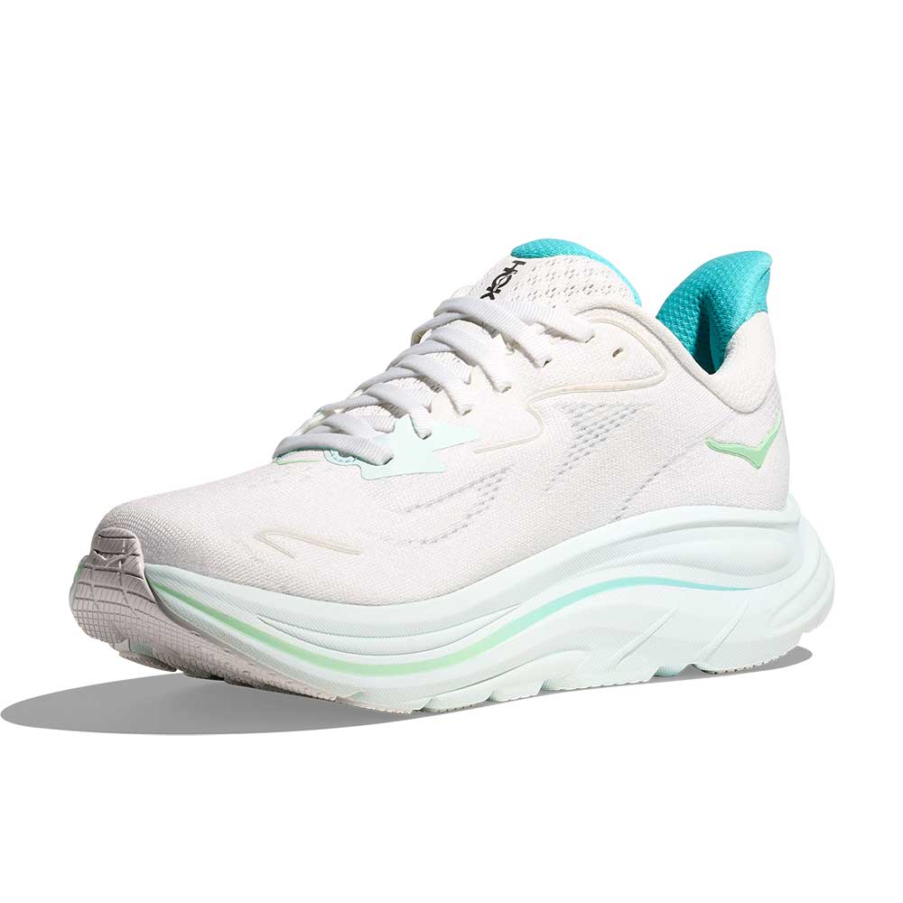 Women's Clifton 10 Running Shoe - White/Cielo Blue - Regular (B)