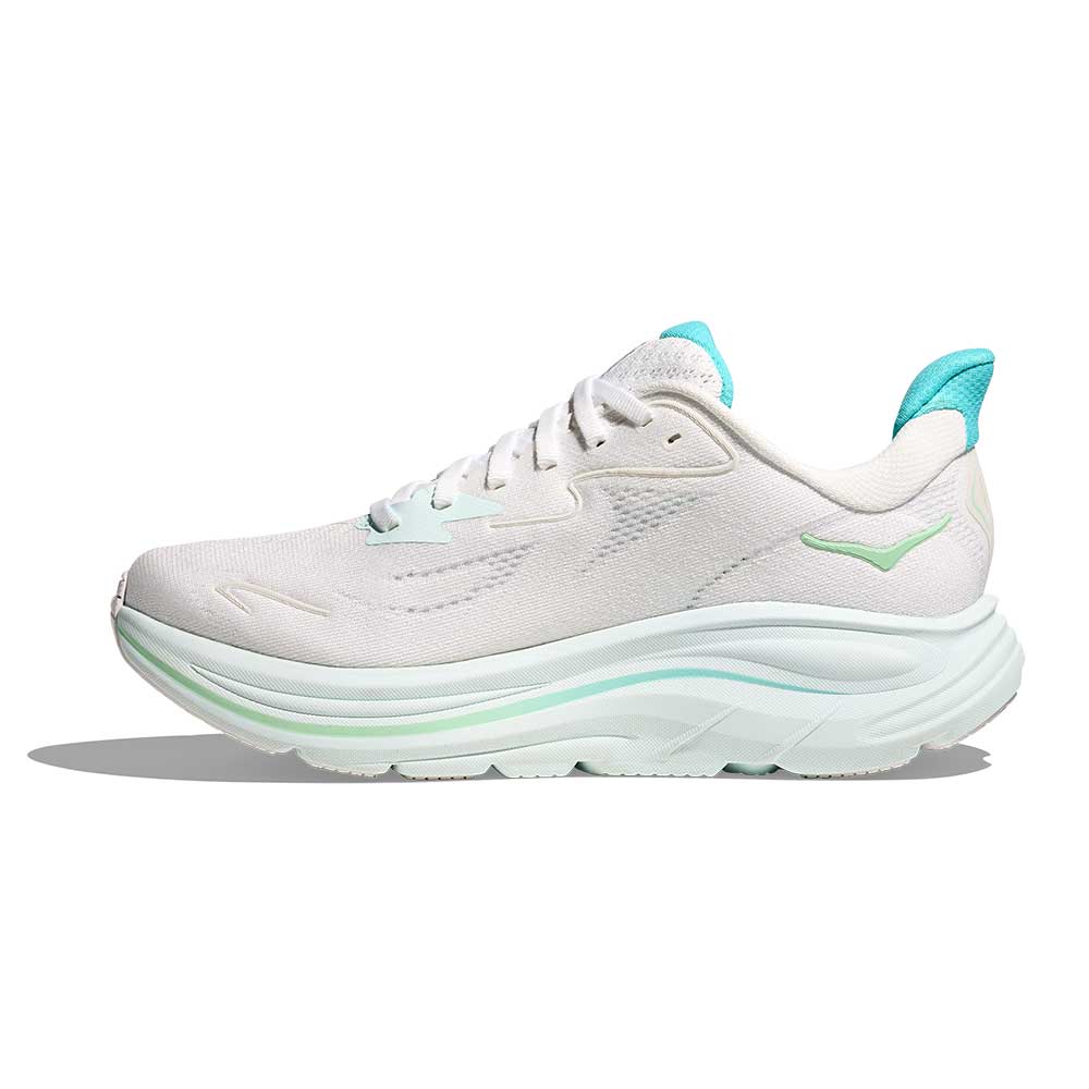 Women's Clifton 10 Running Shoe - White/Cielo Blue - Regular (B)