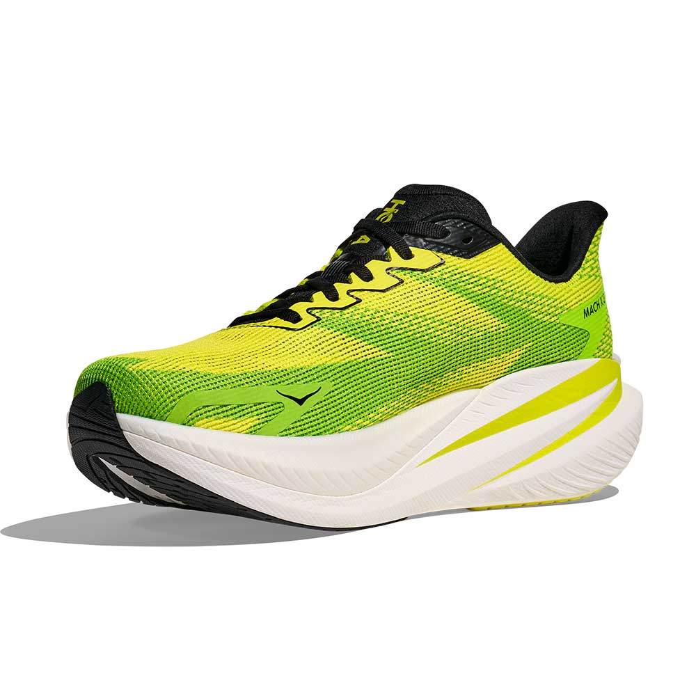 Men's Mach X 3 Running Shoe - Neon Hoka Citrus/Neon Lime - Regular (D)