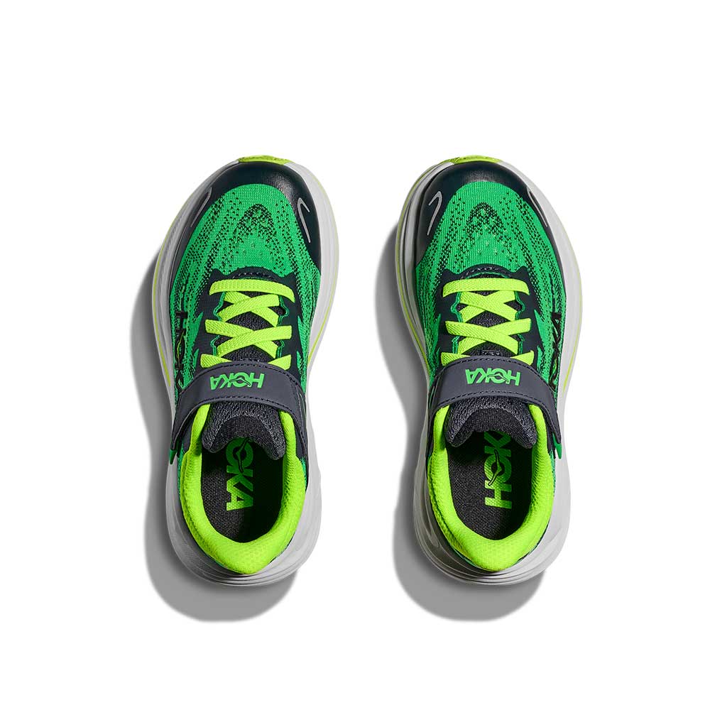 Kids Clifton 10 Running Shoe - Spring Green/Cosmic Grey - Regular (D)