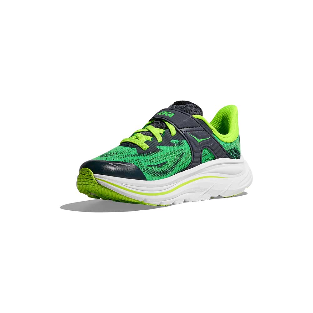 Kids Clifton 10 Running Shoe - Spring Green/Cosmic Grey - Regular (D)