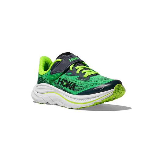 Kids Clifton 10 Running Shoe - Spring Green/Cosmic Grey - Regular (D)