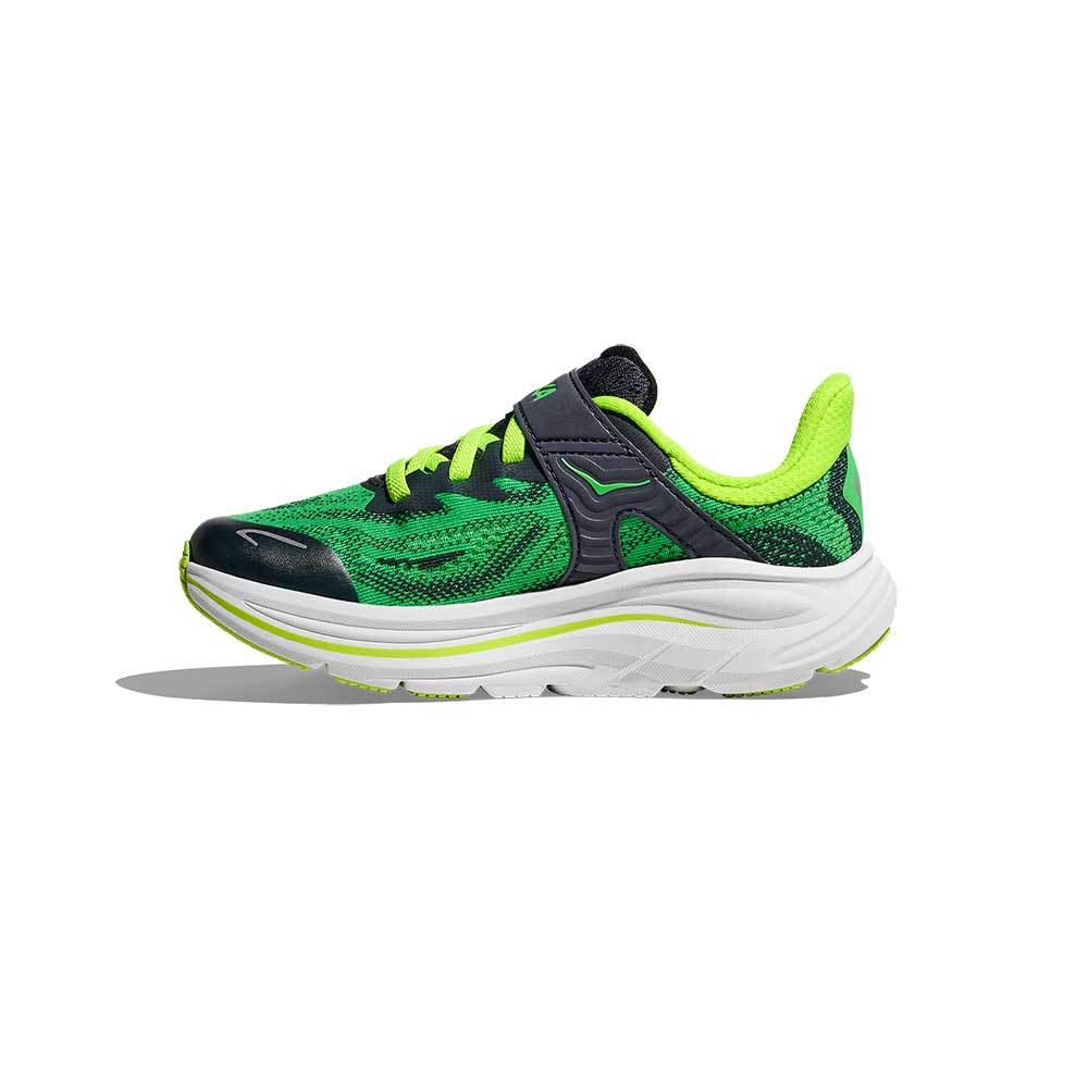 Kids Clifton 10 Running Shoe - Spring Green/Cosmic Grey - Regular (D)