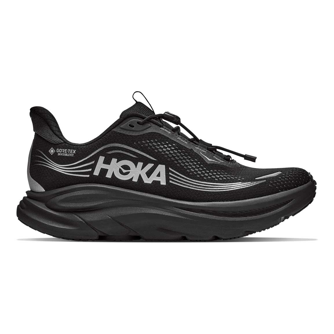 Men's Clifton 11 GTX Running Shoe - Black/Black - Regular (D