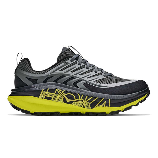 Men's Stinson 8 Trail Running Shoe - Black/Hoka Citrus - Regular (D)